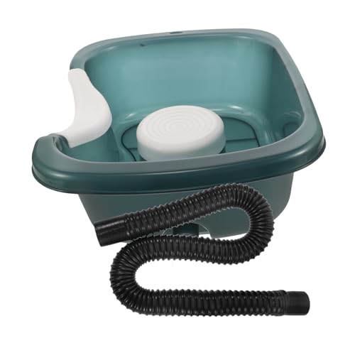 VICASKY Bac à Shampoing Portable Transparent En Pp Avec Coussin Et Tuyau, Bassin Inclinable Pour Lavage Des Cheveux, Adapté Aux Personnes Alitées Et Soins à Domicile