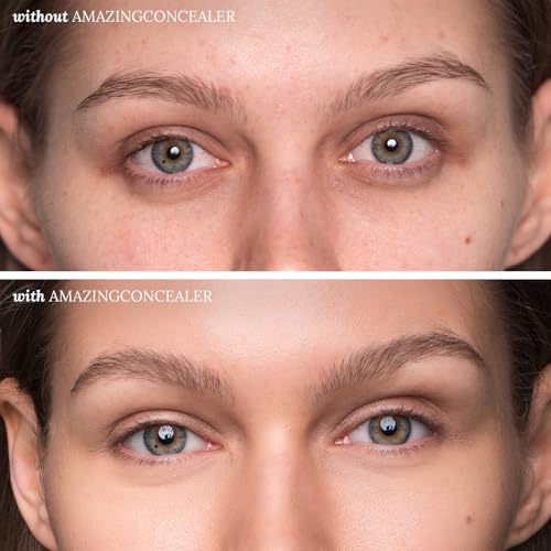 AmazingCosmetics Amazing Concealer, Full Coverage with Pin Dot Amounts, Long Wear Concealer Makeup for Undereye Dark Circles, Blemishes and Spots, Color Correcting, Skin- Like Finish