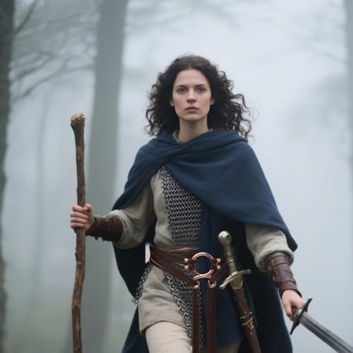 Renaissance Accessories, Viking Women Medieval Costume Belt, O-Ring Retro Design For Halloween, Renaissance Parties, Witch Role Play (Brown) 5