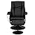 HERCULES Massaging Leather Recliner and Ottoman with Leather Wrapped Base by Hercules