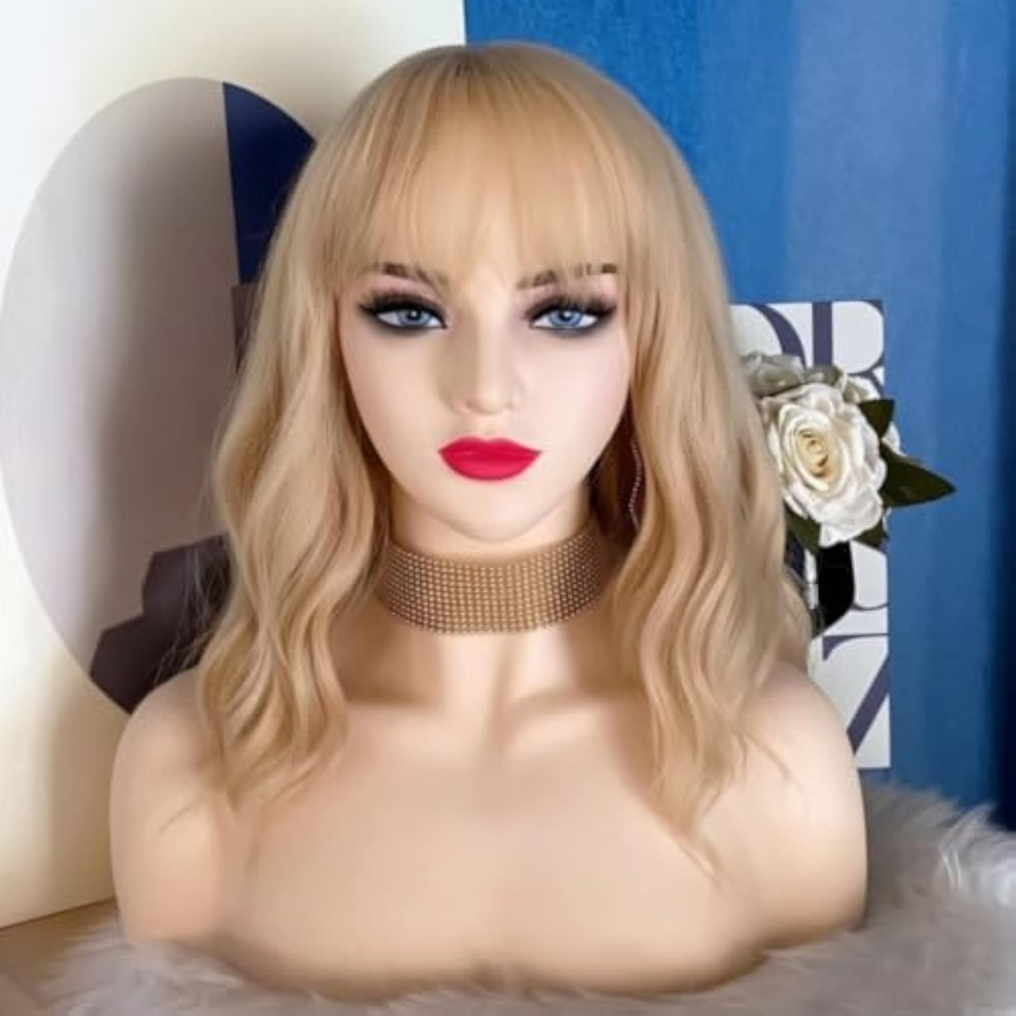 Lifelike Hairpiece Holder Stand for Display