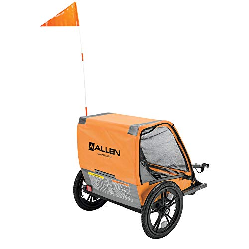 Allen Sports Hi-Viz 2-Child Bicycle Trailer, Model ET2-O, Orange