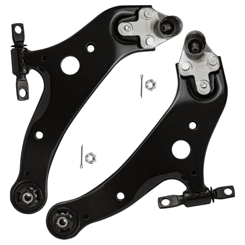 Image of Detroit Axle - FWD Front End Suspension Kit for 2011-2014 Toyota Sienna, 2 Struts w /Coil Spring Assembly 2 Lower Control Arms w /Ball Joint 2 Sway Bars 2 Outer Tie Rods 2012 2013 Replacement - 8pc Set