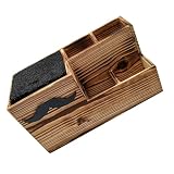 Sewroro Friseur Scherenhalter Aufbewahrungsbox aus Holz Multifunktionaler Werkzeugkasten für Friseursalons Kamm und Kleinteile Organizer Leichter Scherenständer für Zufällige Farbe