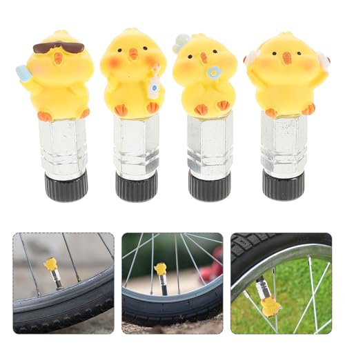 Cubiertas de válvula de bicicleta con forma de pato miniatura 7