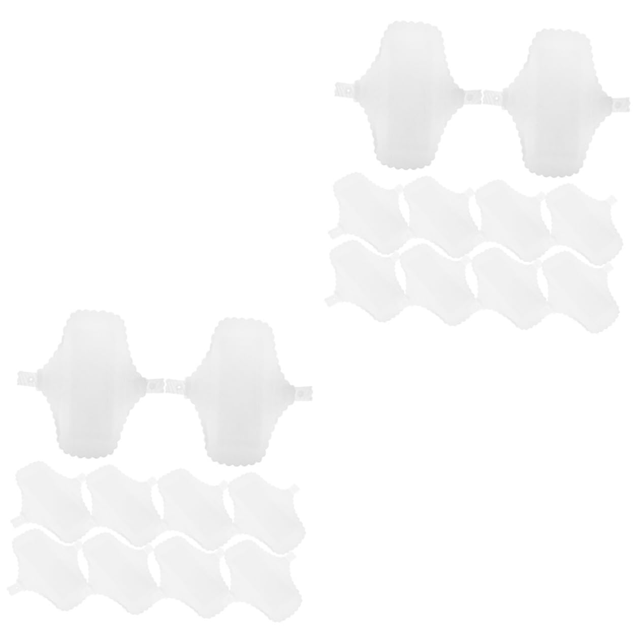 FRCOLOR 2 Set Di in Cotone Assorbenti Riutilizzabili Per Donne Chiusura A Scatto Sicura 10 Pezzi * 2
