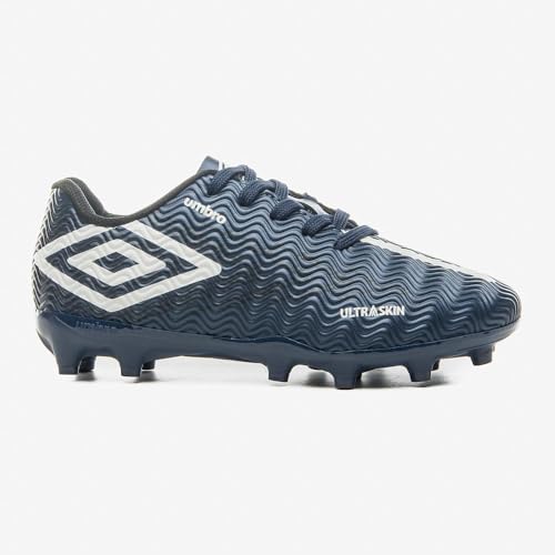 Chuteira Campo, Ultraskin Junior, Umbro, Infantil, Marinho/Branco/Preto, 31