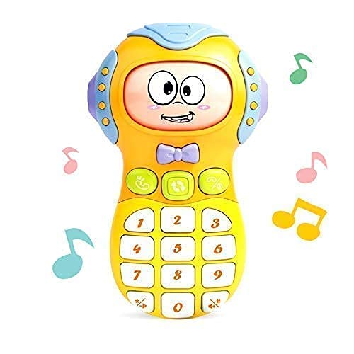Dhairya D EnterpriseExpression Toy Mobile Phone - Toy Phone with Light & Sound, 3 Mode Face Changing Baby Phone for Toddlers & Kids, Phone Toy for Kids (Color May Vary)