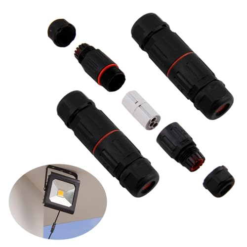 2pcs Conector de Cable Resistente al Agua IP68 Sección Máxima De 2,5 mm, Conectores Para Manguitos de Conexión IP68, Empalmes Cables Electricos d Kit Conectores Con Alta Resistencia al Agua y Polvo