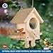 SISTERBIRD Premium Wooden Bird Feeder Kit, Build it Yourself Bird Feeders for Outdoors, Hanging Bird Feeder Kits for Adults to Build, Woodworking Adult Crafts & DIY Kits