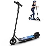 Riuiio Electric Scooter for Kids Ages 6-14, Blue, 250W Motor, Up to 16 km Range, 14 km/h Max Speed, Blue Kids Electric Scooter with LED Display, Dual Brakes, 3 Speed Modes