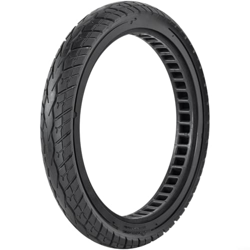 Image of Bordfly 16 x 2.125 Solid Rubber Tyres, 16 Inch Rubber Puncture-Proof Suitable for E-Bike Bicycle and Wheelchair Provides Stable Traction and Durable Use (Black)