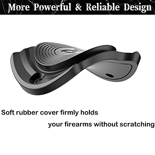 Nswern Gun Magnet 33 Lbs Rated Magnetic Gun Mount Concealed Gun Holder For Handgun Gun Magnet Buckler Series For Car,Vehicle,Truck,Under Desks,Home,And Walls(2 Pcs) #TOP2