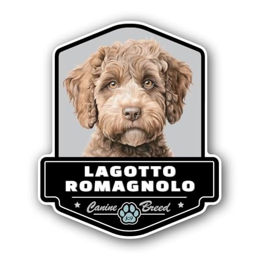 US Decal, Inc. - Lagotto Romagnolo, Dog Breed Badge Style Die Cut Sticker