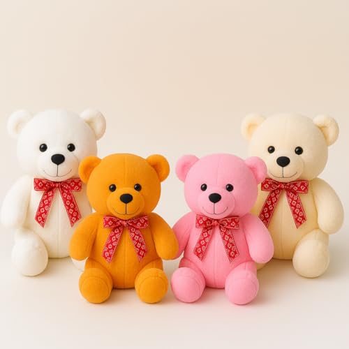 Image of Cute Plush Toy for Kids | | Soft Toys | Birthday Gift for Girls /Wife, Boyfriend /Husband, Soft Toys for Girls, Baby Toy (Random Color) Pack of 1 (Teddy Bear Soft Toy (Random))