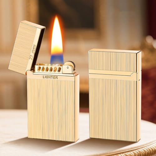 Encendedor Retro de Keroseno con Rueda de Ignición Oro