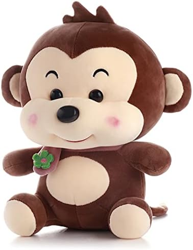 Monkey Plush Toy, 14 inch Big Stuffed Animal Throw Plushie Doll, Soft Fluffy Friend Hugging Cushion - Present for Every Age & Occasion