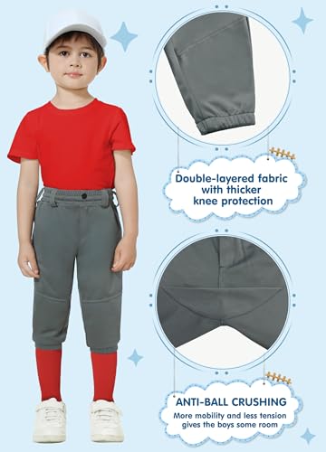 Image of MIVEI 2T 3T 4T 5T to 16Years Toddler Baseball Pants Youth Boys Tball Pants