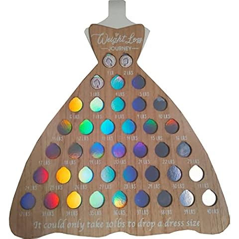 Motivational Fitness Progress Tracker Weight Loss Journey Reward Board, Reward Yourself with £1 For Every 1LB You Loose free standing or hanging. Includes sticky dots to keep money in place Cover