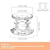Portacandele a bastoncino, portacandele in vetro, portacandele in vetro, per decorazione da tavolo, portacandele in vetro per battesimi, piccole per matrimoni, feste e decorazioni natalizie #2