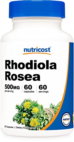 Nutricost Rhodiola Rosea 500mg, 60 Vegetarian Capsules - Gluten Free and Non-GMO Rhodiola Rosea Supplement