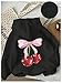Beutyest Girl's Cherry Print Long Sleeve Hoodies V Neck Cute Sweatshirts Oversized Pullover Black 6-7Y