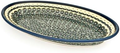 Blue Rose Polish Pottery Renaissance Medium Oval Serving Platter