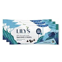 LILYS Milk Chocolate Style No Sugar Added Baking Chips, Gluten Free, Bulk, 9 oz Bags 3 Pack