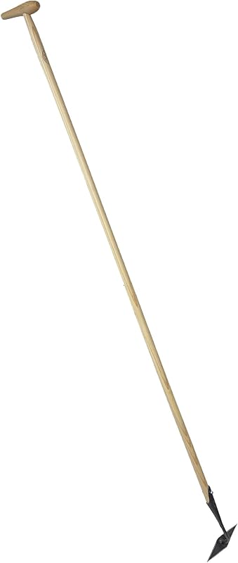 Dewit Diamond Hoe with P-Grip Handle-Long Handle Garden Hoe with Forged Steel Diamond Head – 4 Sharp Edges – Weed Without Bending – Push & Pull Action - Head: 2" L x 8" W; Total 74" L; 3.5lbs