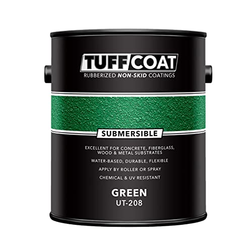Tuff Coat UT-208 Green - 1 Gallon: Submersible, Water-Based, Rubberized Non-Skid Coating