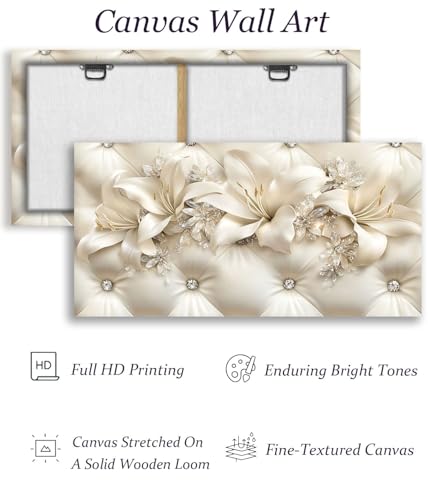 Tableau decoration murale 3d fleur 80x120 cm sur toile salon - 7