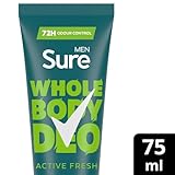Sure Men Deodorant Cream Active Fresh, Pack of 3, Whole Body Deodorant for Men Aluminium Free Deo Cream with Aromatic Herbal, Citrus and Woody Scent Provides 72-Hour Odour Control, 75 ml - Image 4