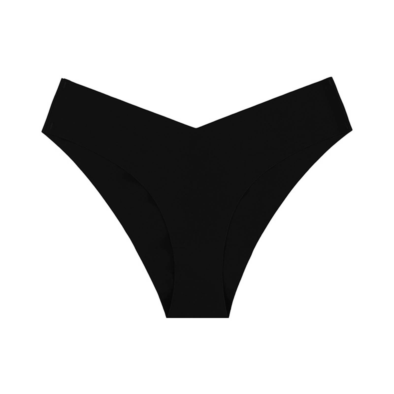 Solid Underwear for Women Cute Low Rise Bikini Panties High Cut Breathable Soft Hipster Womens Cheeky