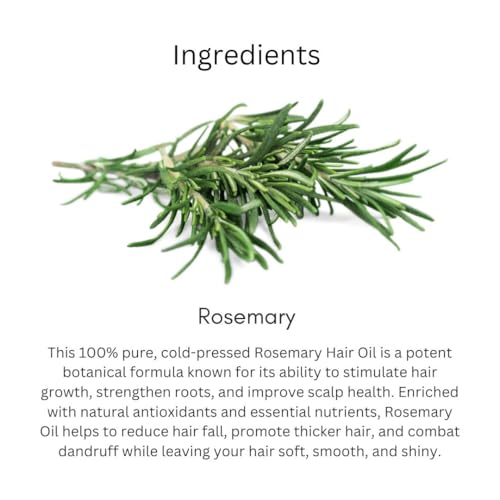 Image of Khadi Rosemary Hair Oil 200ml | Ayurvedic Herbal Hair Oil for Hair Growth, Dandruff & Itchy Scalp | Non-Sticky, Paraben & Mineral Oil Free | For All Hair Types | Daily Use for Men & Women