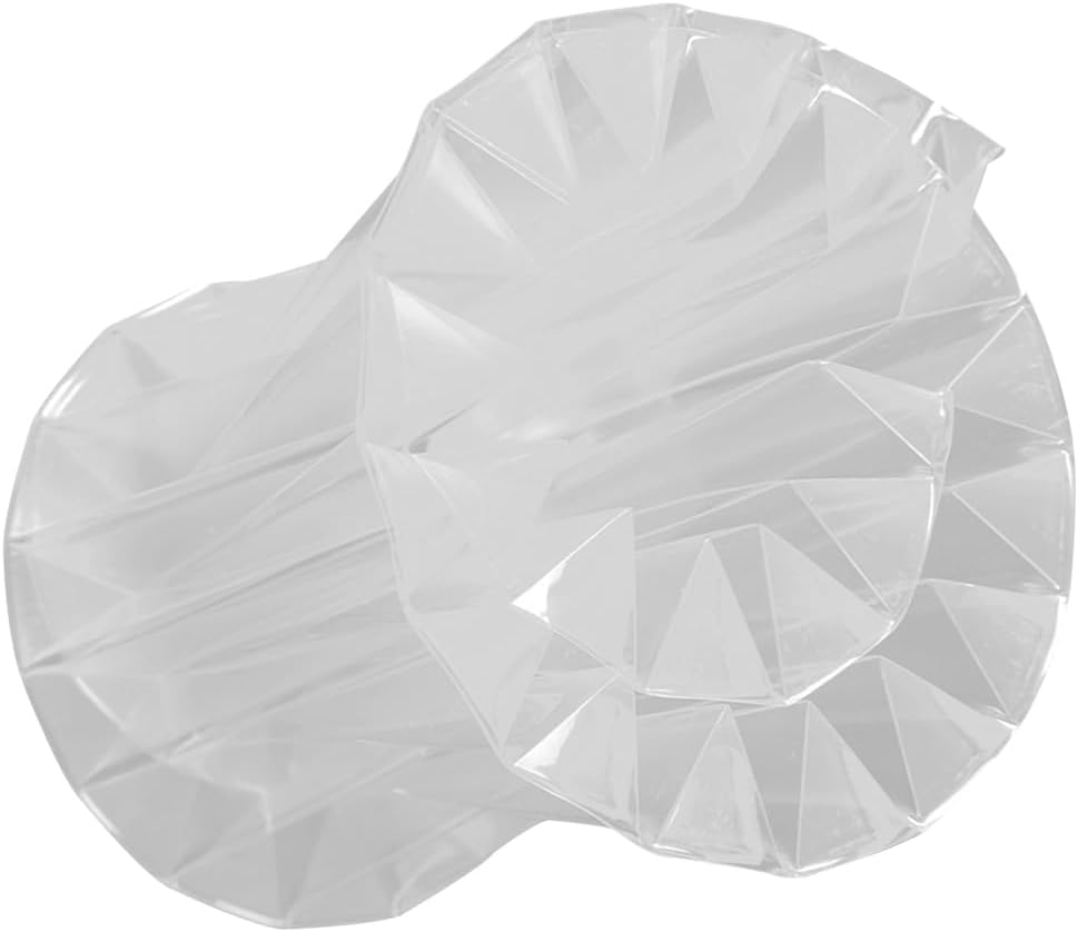 TEHAUX 27.5 Inch Transparent Silicone Cake Collar Mold Irregular Origami 3D Design Fondant and Mousse Cake Edge Decorating Tool for Baking