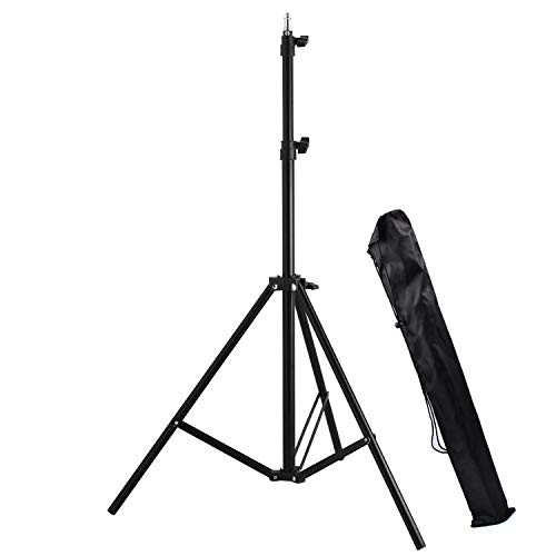 Ruittos Light Stand 7-Foot, Photography Tripod Stand Extendable Support for Video Light, Strobe, Flashes, Reflectors, Umbrella, Camera Video Film Making
