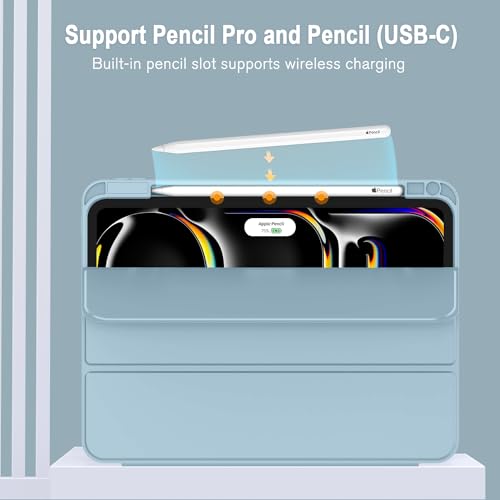 Funda para iPad Pro de 13 pulgadas M5 M4 con soporte de Pencil Pro 2