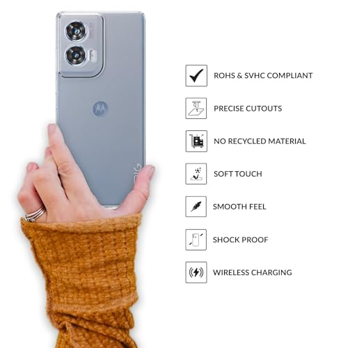 Image of SPRIG Compatible with Moto G96 TPU UV Grade Premiun Back Cover Drop Tested Shock Proof Mobile Case for Men, Women, Boys and Girls with Camera Protection (Transparent)