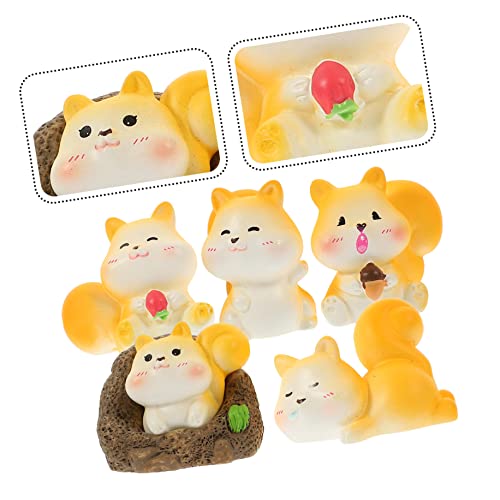 Coheali 25 Pcs Mini Topper Statue Decoration Decor Diy Fairy Character For Sculpture Desktop Ornaments Craft Squirrels Ornament Resin Terrarium Miniature Crafts Figure Animals Garden #TOP4