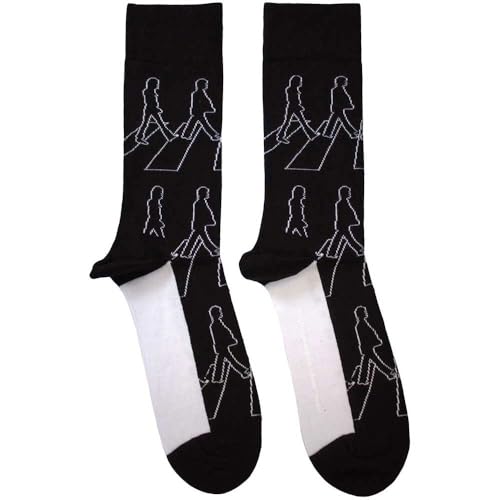 Rock Off officially licensed products The Beatles Abbey Road Outlines Ankle Socks Size One Size - Les Beatles, Paul McCartney, John Lennon, RIngo Starr, George Harrison Rock Off officially licensed products The Beatles Abbey Road Outlines Ankle Socks Size One Size