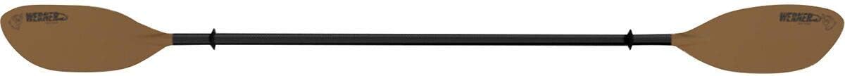 Werner Tybee Hooked Adjustable Fiberglass-Reinforced Kayak Fishing Paddle-Brown-240-260cm