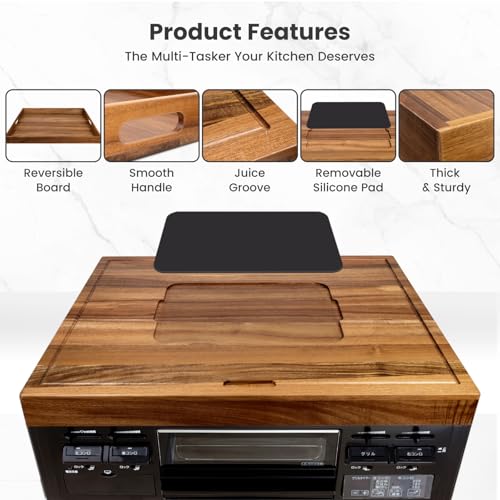 Tabla Cubierta de Cocina de Madera Acacia 76x7x55.5 cm miniatura 2