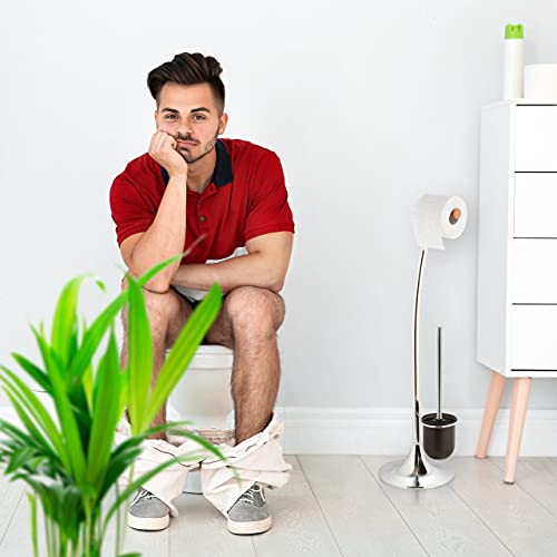 Relaxdays 2x Silicone Toilet Brush, Antibacterial Cleaning, Lotus Effect, Removable Head, 36 x 8 x 8 cm, Black/Silver - Image 3