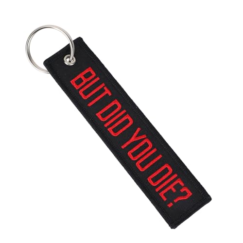 Goktvai Motorcycle Key Tag, BUT DID YOU DIE Personalized Keychain