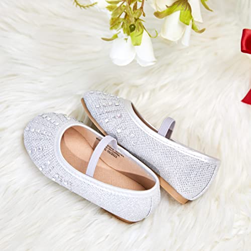 Image of GINFIVE Toddler Girls Dress Shoes Little Girls Mary Janes Ballerina Flats Shoes Toddler
