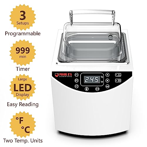 4E's Usa Lab Water Bath - Digital 2 Liter Laboratory Electric Water Bath With Precise Temperature Control, Double Safety Features, And Easy To Read Led Display, Model Wb101 #TOP3