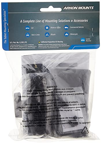 Arkon Heavy Duty Drill Base Mount For Note 9 8 Iphone Xs Max Xs Xr X 8 Ipad Mini Galaxy Tab Retail Black (Rm6Amps2T) #TOP4