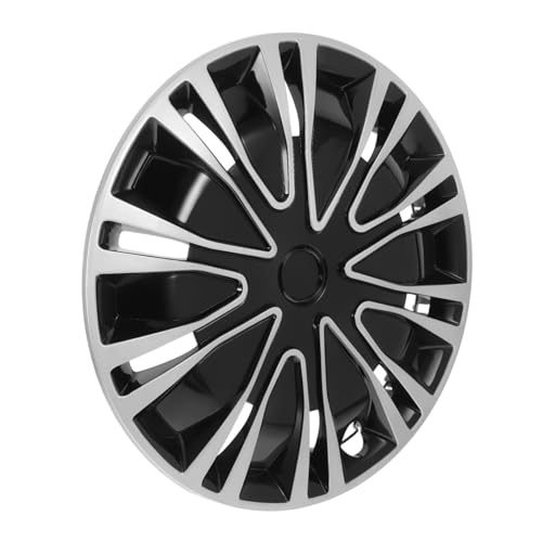 Enjoliveurs de roues 18.3 pouces en acier noir et argent universels pour auto et SUV
