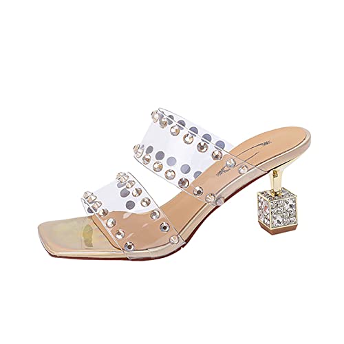 Escarpins slingback à bout ouvert et talon bloc de 7cm pour femme