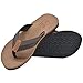 KuaiLu Flip Flops Herren Weich Leder Zehentrenner Männer Bade Sandalen Bequeme Breite Füße Badelatschen Yoga Gummi Fussbett Sommer Strand Zehensandalen rutschfest Indoor Outdoor Khaki 42